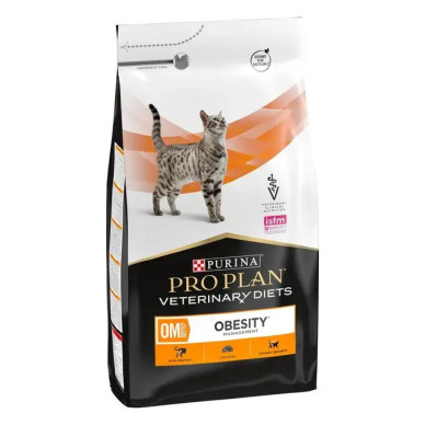Purina Pro Plan Veterinary Diets OM Obesity Management – Hrană Uscată pentru Pisici cu Exces de Greutate – 5 kg